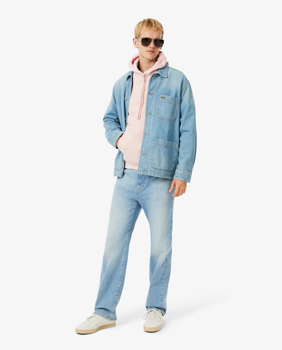 Sudadera de hombre con capucha de felpa estampada - Lacoste - Rosa Rosa-4