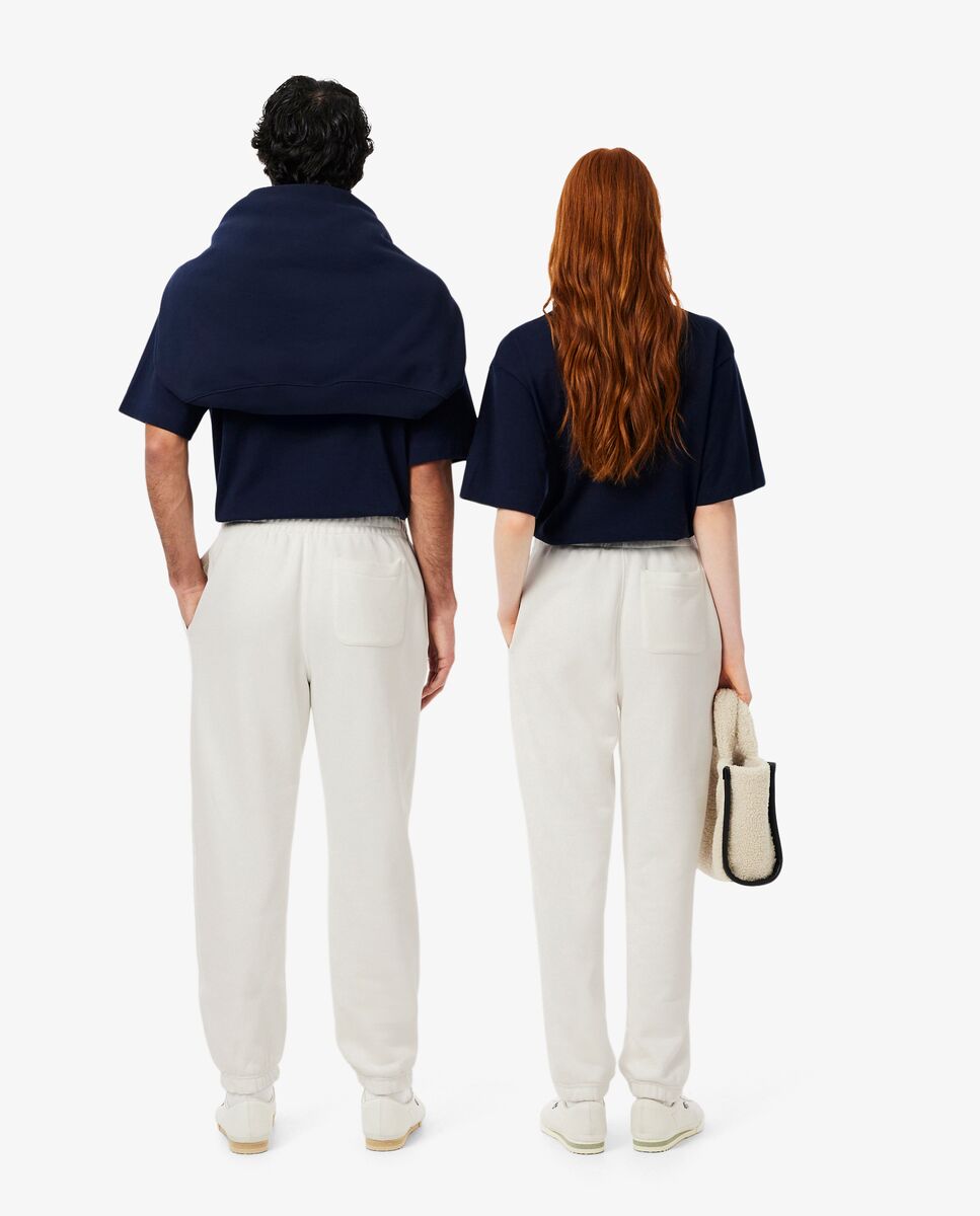 Pantalón unisex de chándal unisex de felpa - Lacoste - Blanco Blanco-2