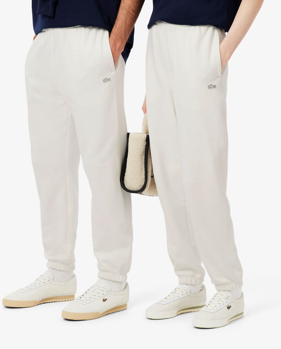 Pantalón unisex de chándal unisex de felpa - Lacoste - Blanco Blanco-3