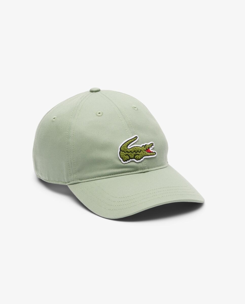 Lacoste - Gorra unisex de sarga de algodón con insignia de cocodrilo.