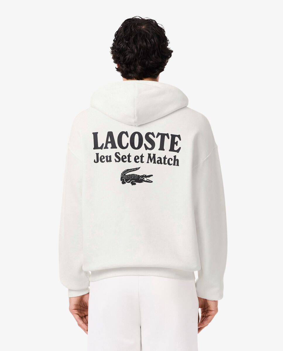 Sudadera de hombre con capucha con múltiples estampadas - Lacoste - Blanco Blanco-2