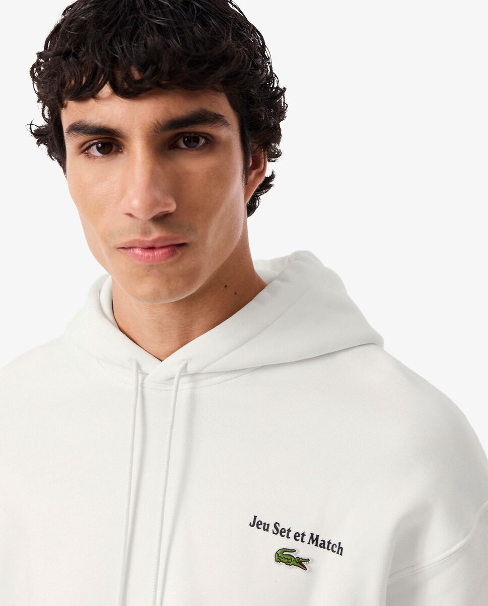 Sudadera de hombre con capucha con múltiples estampadas - Lacoste - Blanco Blanco-3
