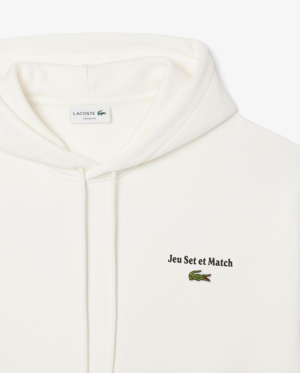 Sudadera de hombre con capucha con múltiples estampadas - Lacoste - Blanco Blanco-5