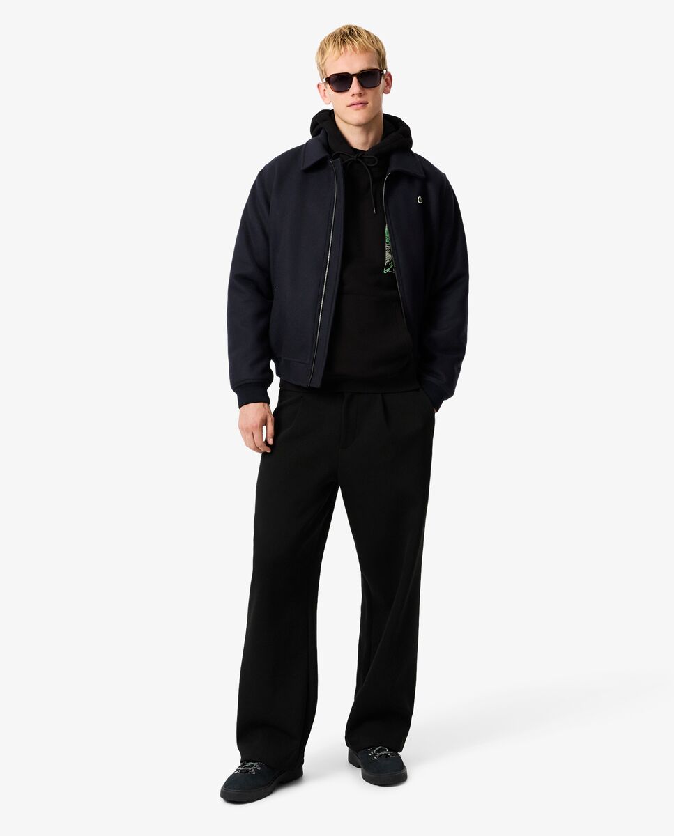 Sudadera de hombre con capucha de felpa estampada - Lacoste - Negro Negro-4