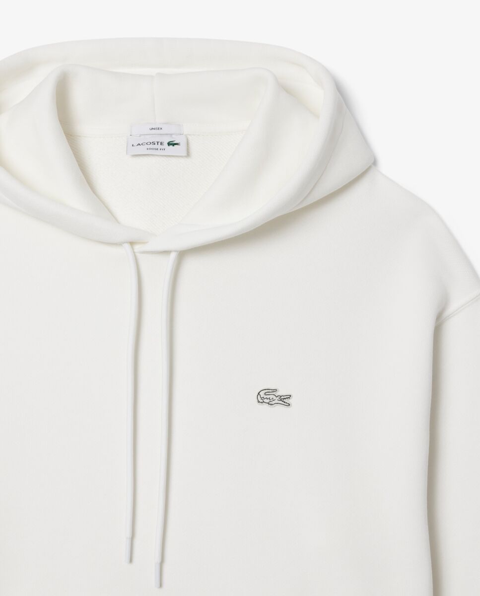 Sudadera unisex con capucha de felpa gruesa - Lacoste - Blanco Blanco-5