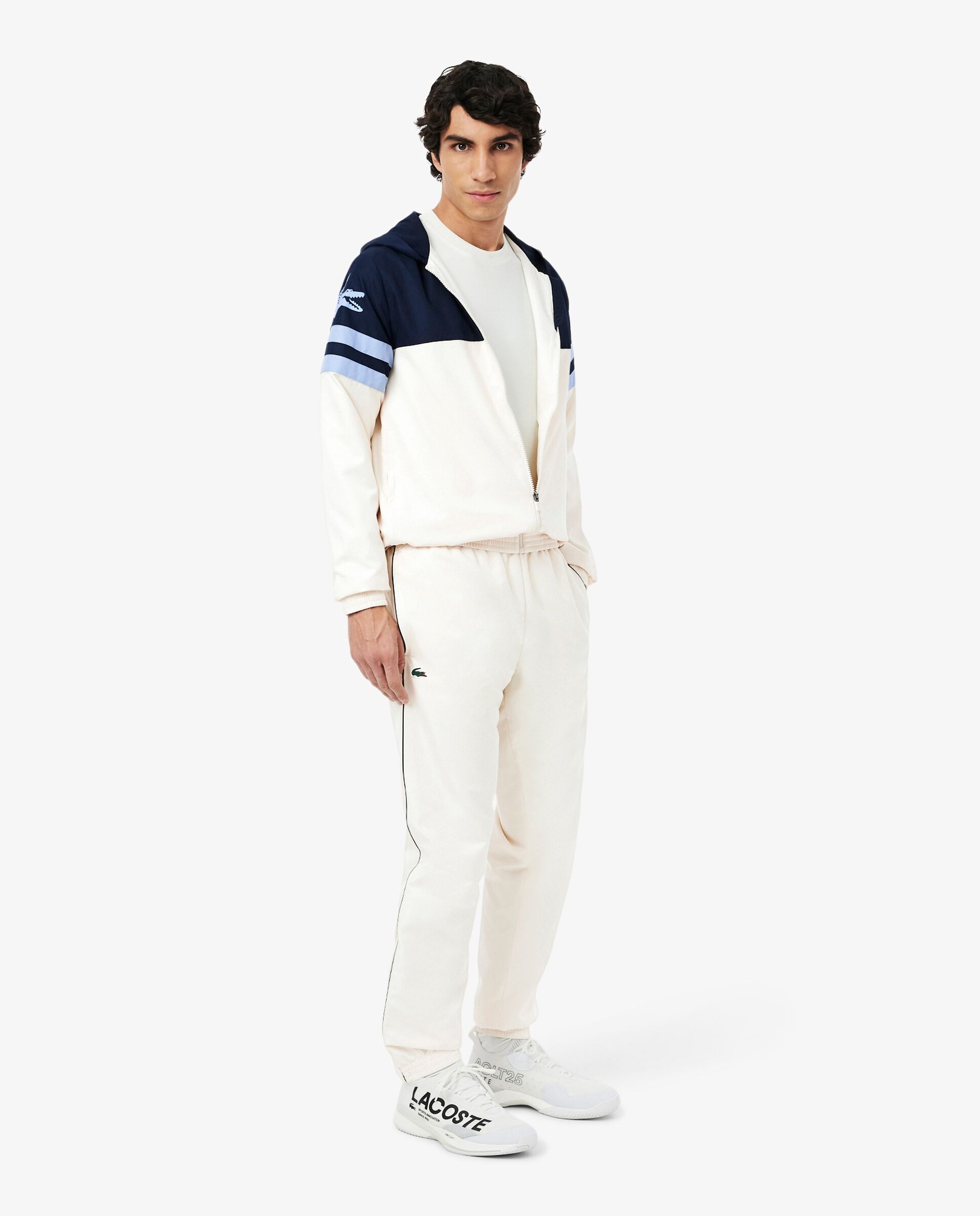 Pantalón de hombre de chándal de hombre con estampado de tenis - Lacoste - Gris oscuro Blanco-1