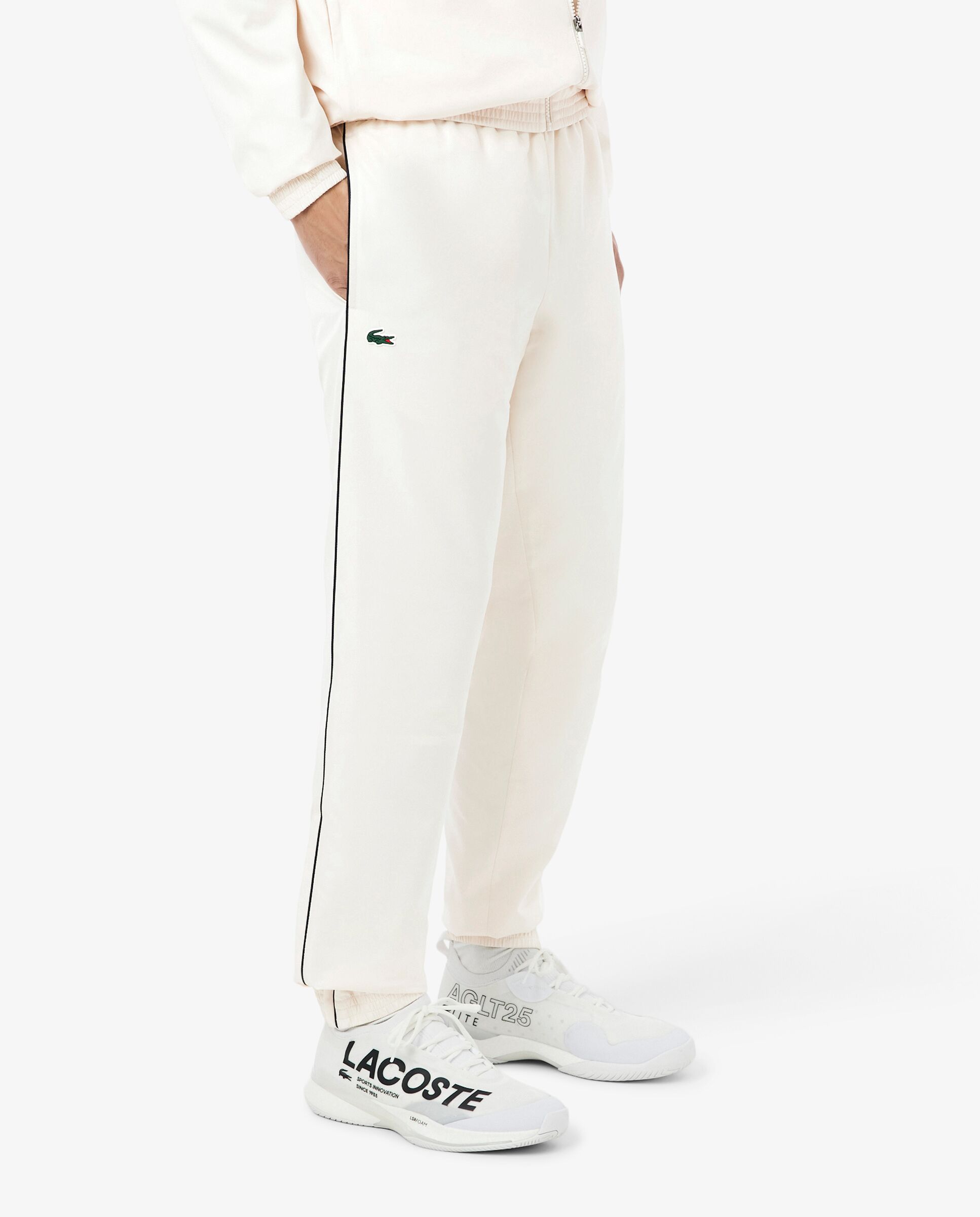 Pantalón de hombre de chándal de hombre con estampado de tenis - Lacoste - Gris oscuro Blanco-3