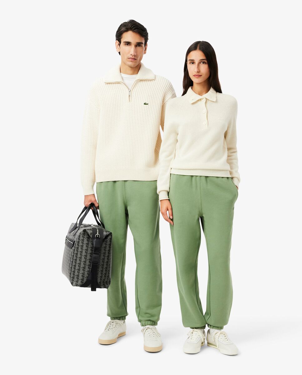 Pantalón unisex de chándal unisex de felpa - Lacoste - Verde Verde-1