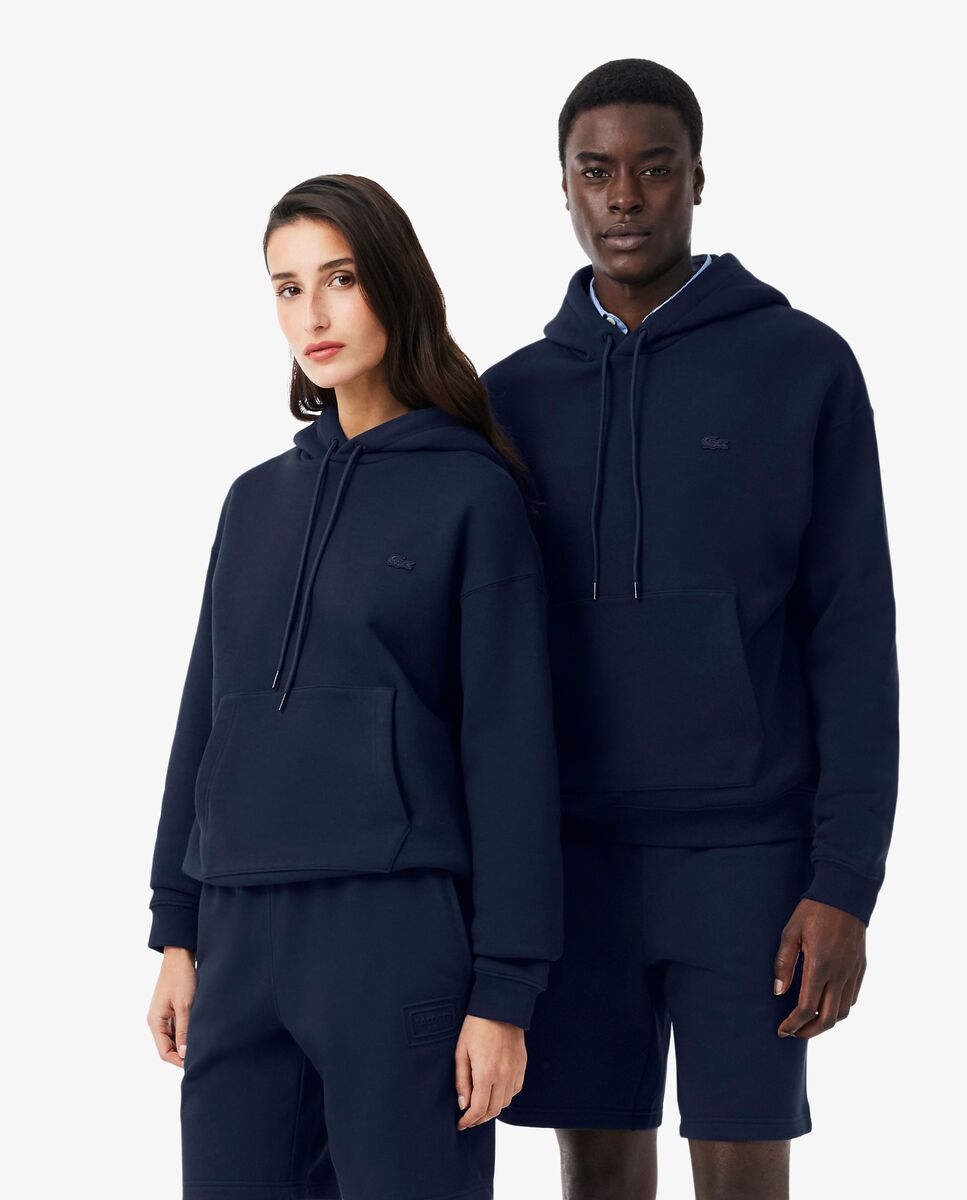 Sudadera unisex con capucha de felpa gruesa - Lacoste - Azul marino Azul marino-1