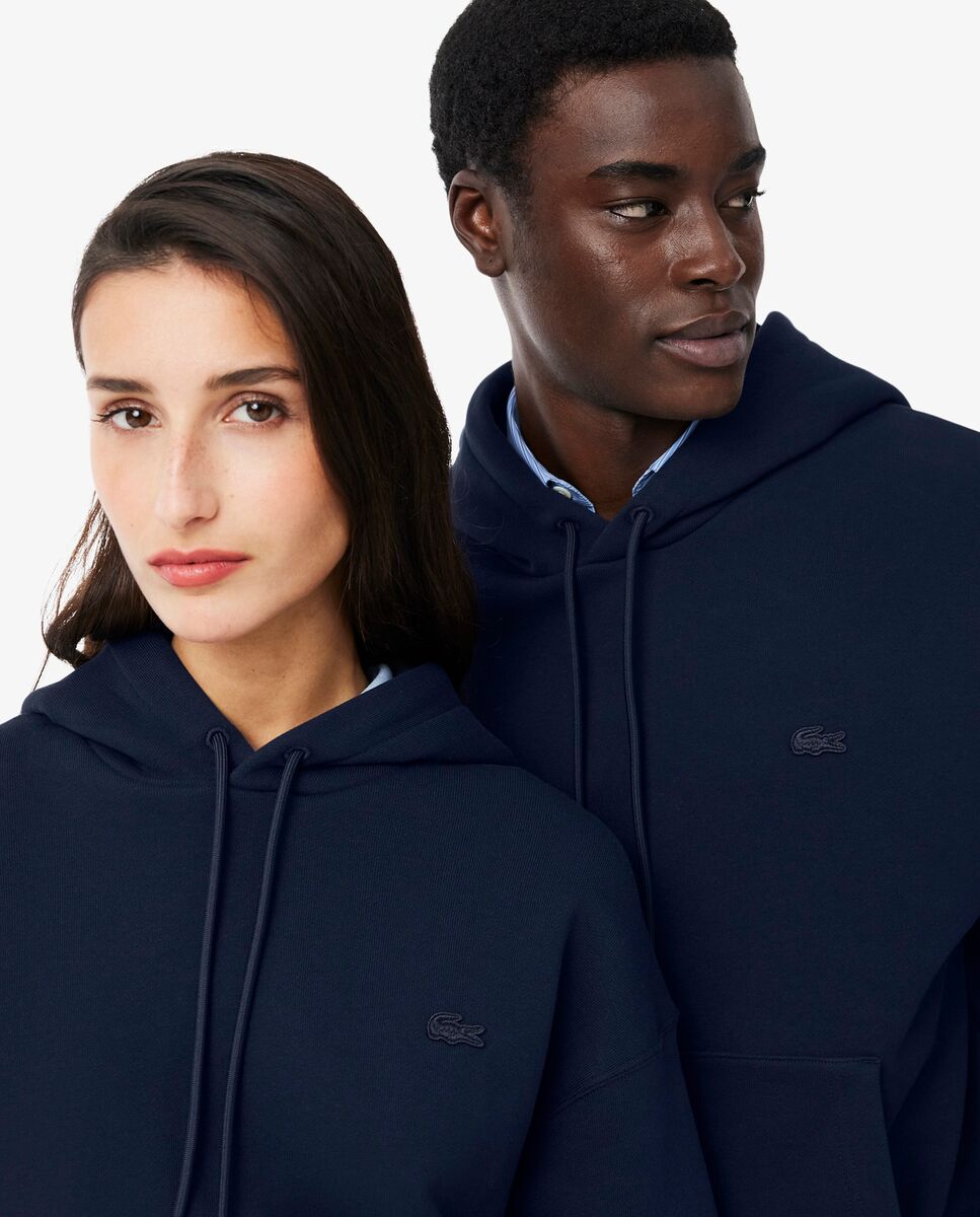 Sudadera unisex con capucha de felpa gruesa - Lacoste - Azul marino Azul marino-3