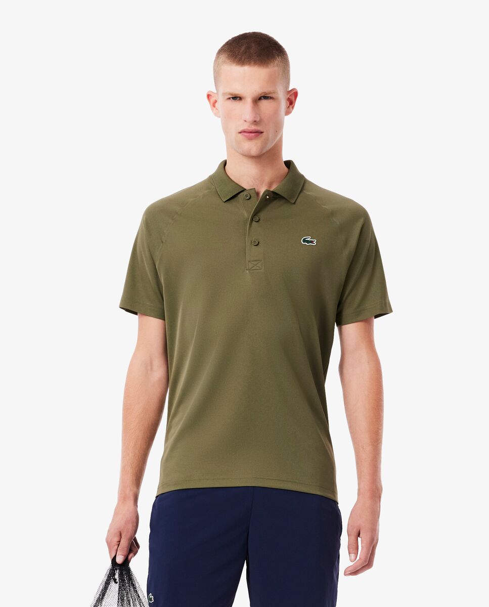 Imagen 0 de Polo de hombre de corte regular con protección uv de manga corta Verde militar