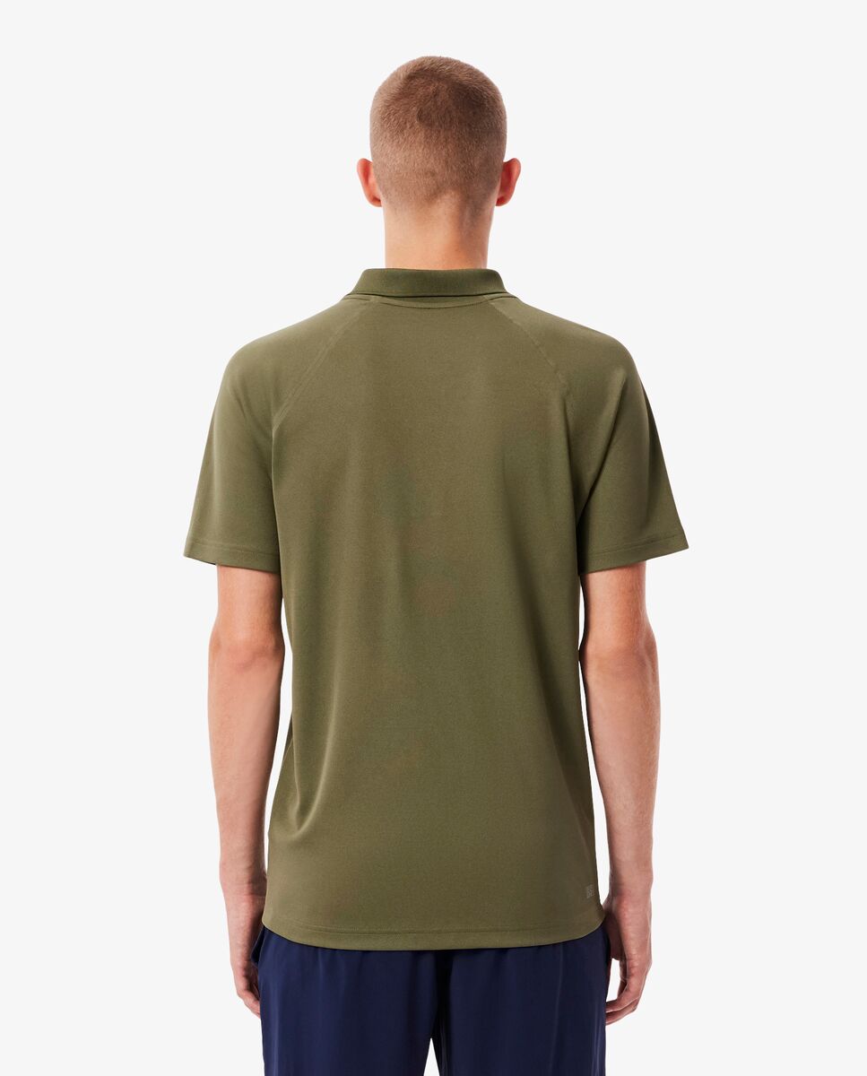 Polo de hombre de corte regular con protección UV de manga corta - Lacoste - Verde militar Verde militar-2