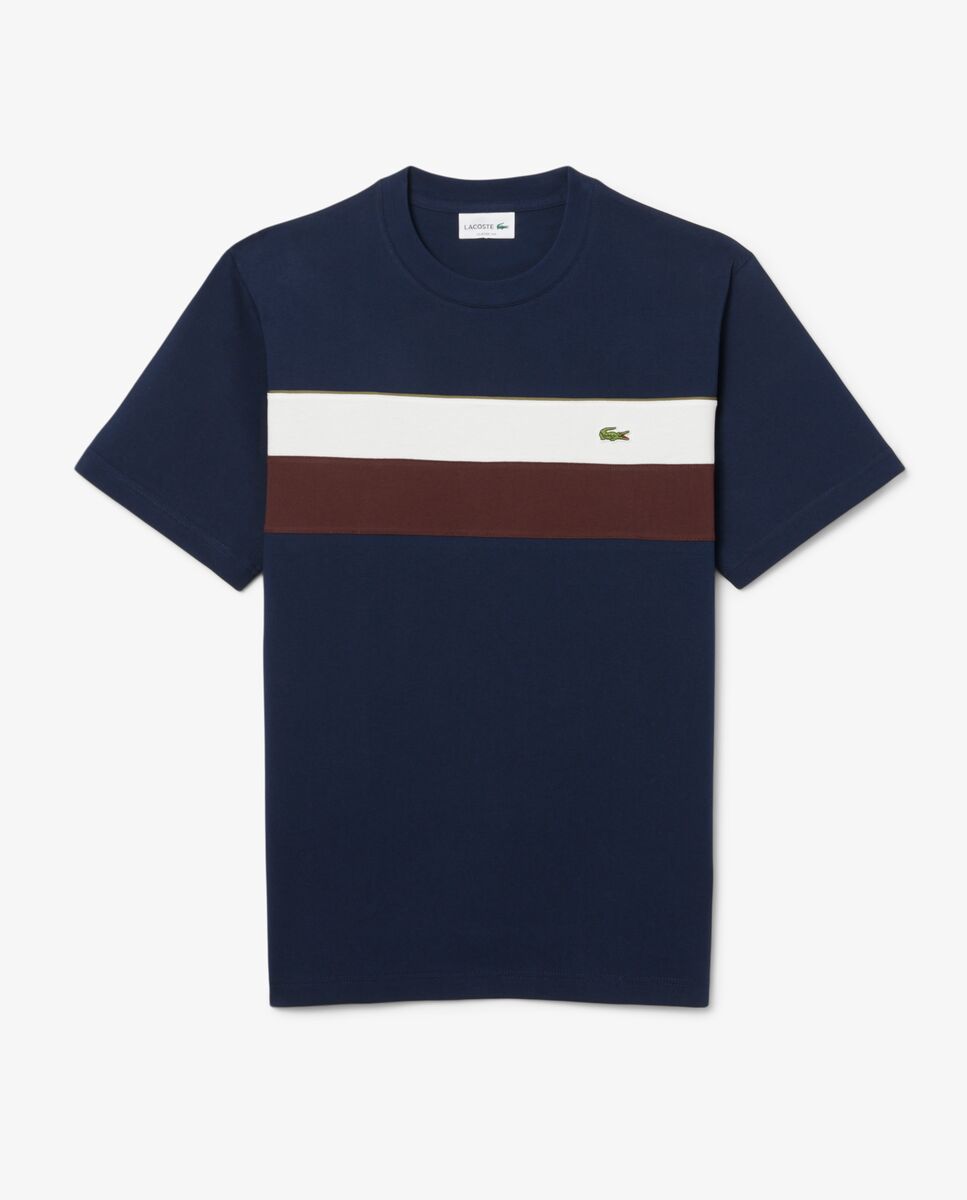 Camiseta de hombre color block de manga corta - Lacoste - Azul marino Azul marino-6