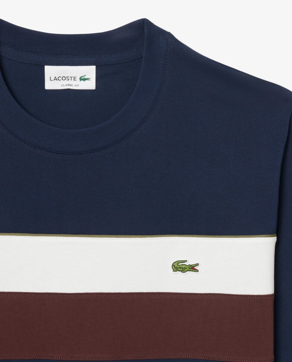 Camiseta de hombre color block de manga corta - Lacoste - Azul marino Azul marino-5