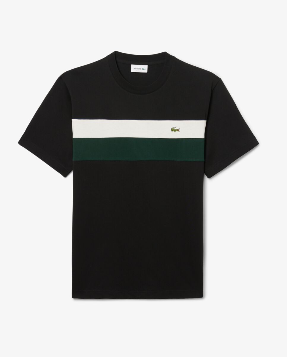 Camiseta de hombre color block de manga corta - Lacoste - Negro Negro-6
