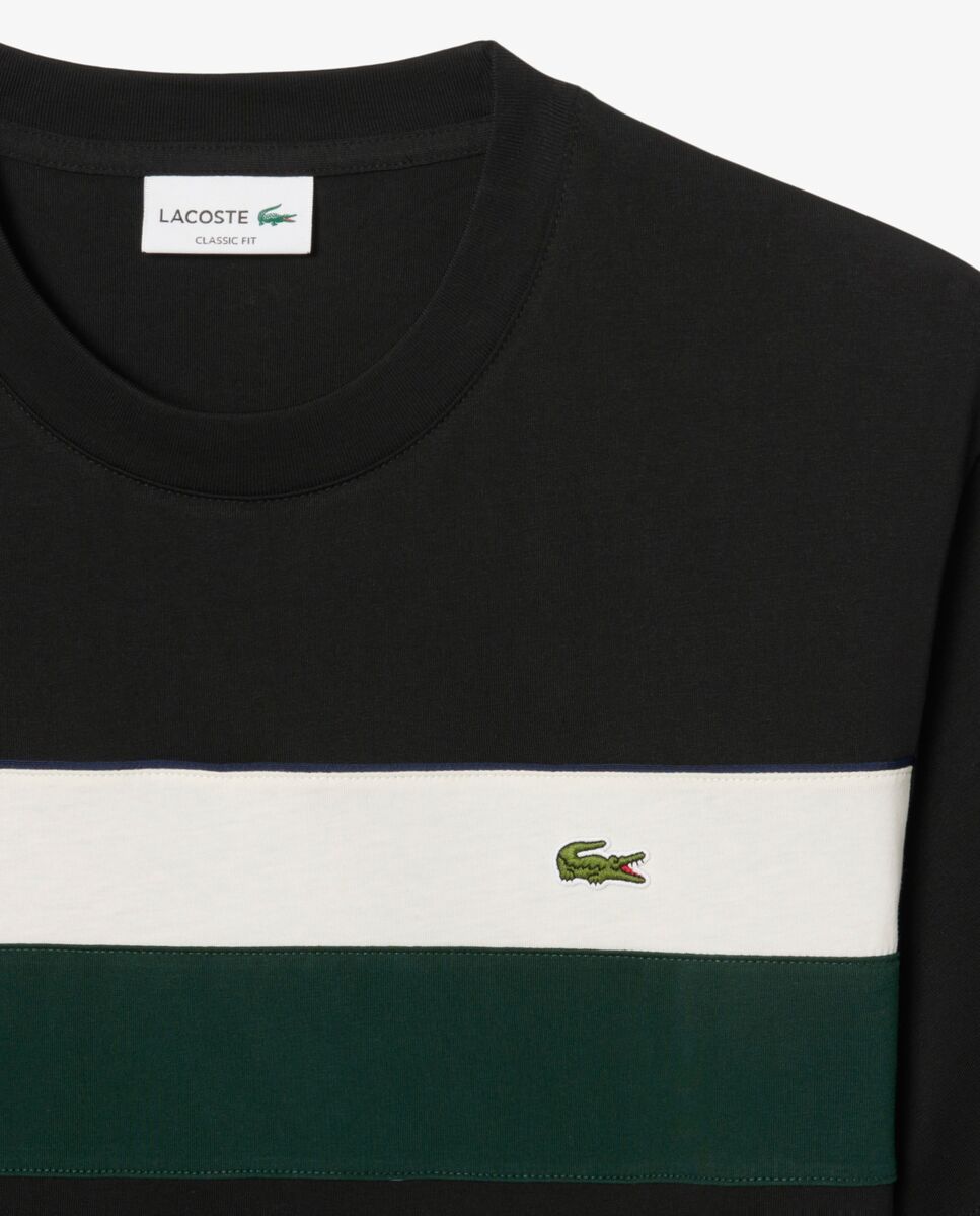 Camiseta de hombre color block de manga corta - Lacoste - Negro Negro-5