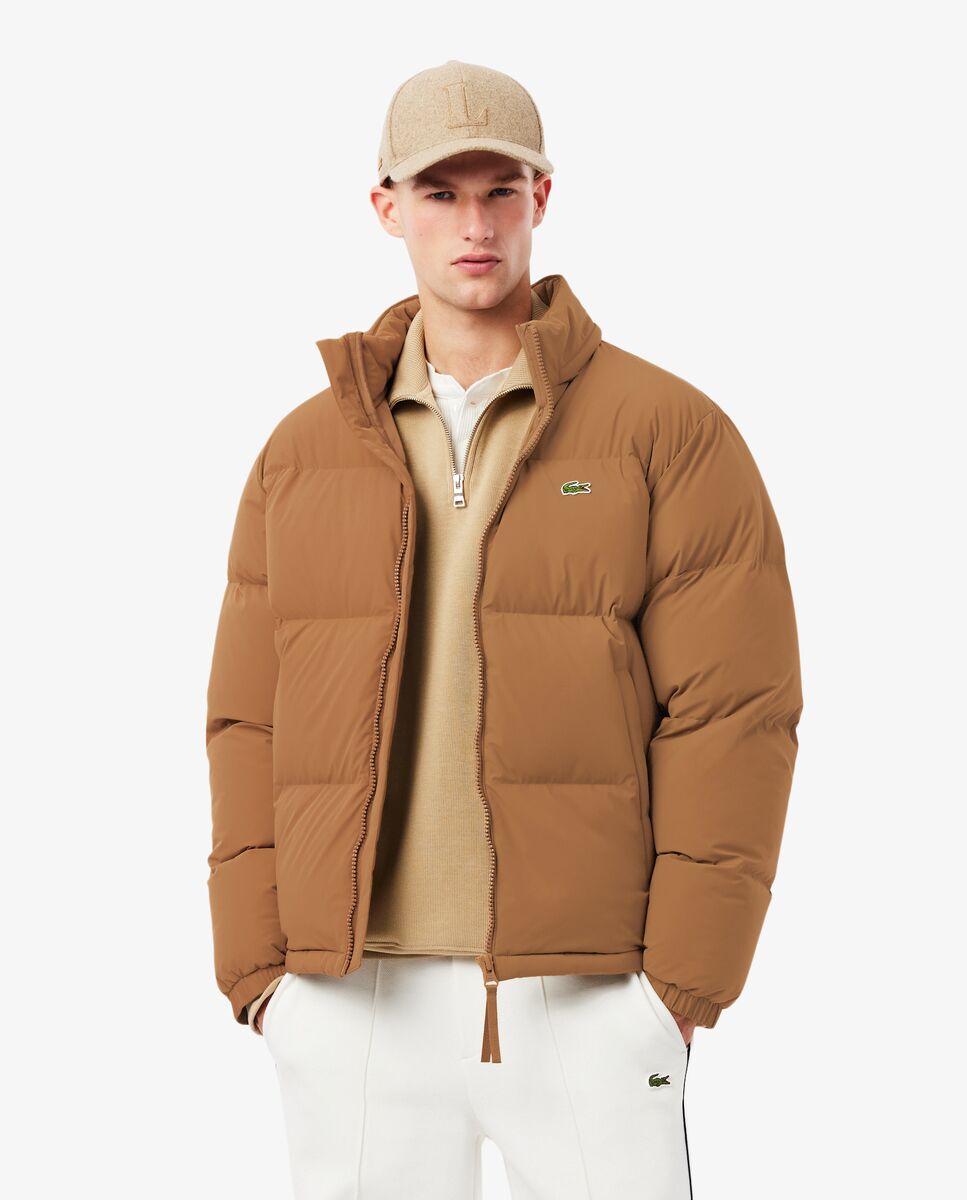 Imagen 0 de Chaqueta de hombre acolchada con capucha hidrófuga Marrón claro