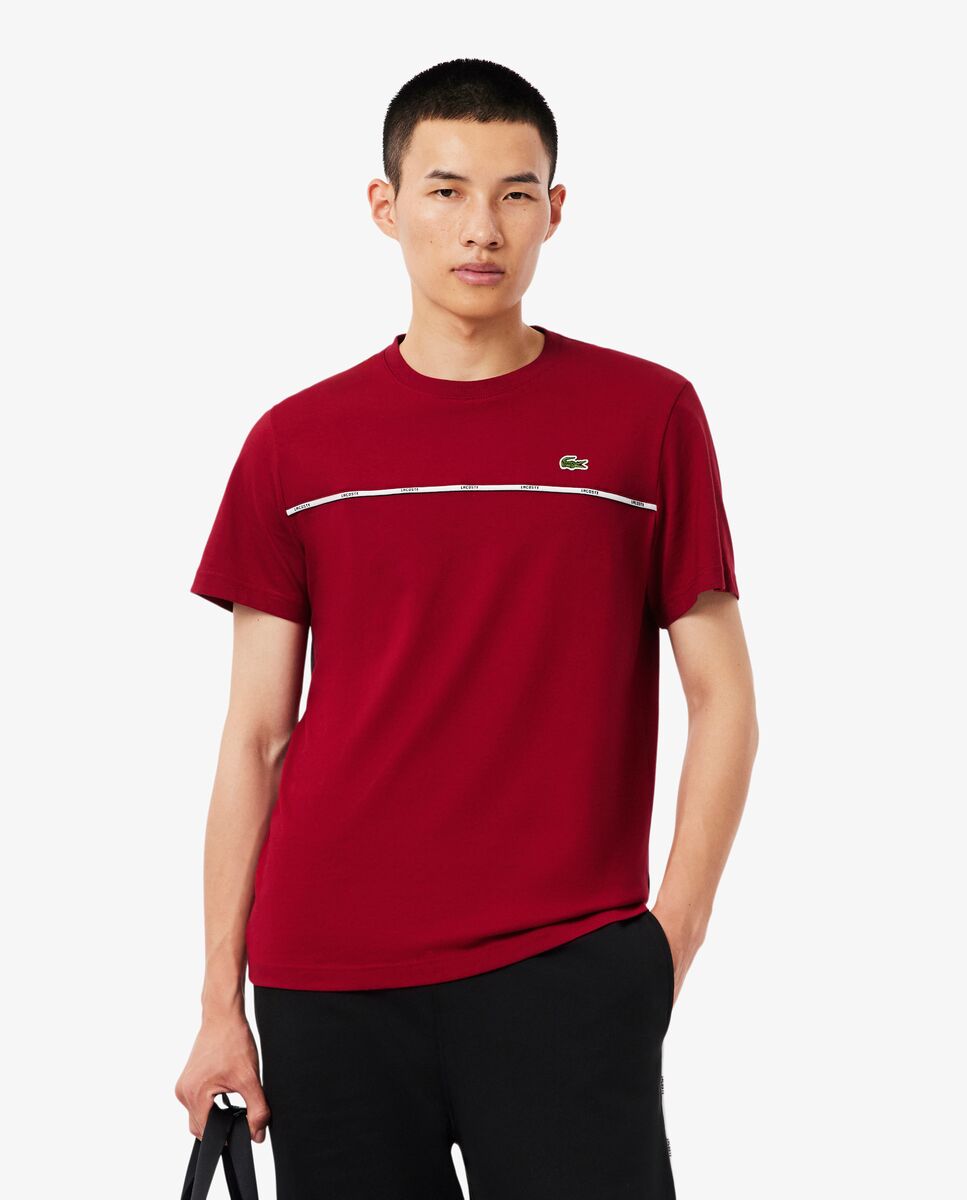 Camiseta de hombre de algodón de manga corta - Lacoste - Burdeos Burdeos-1