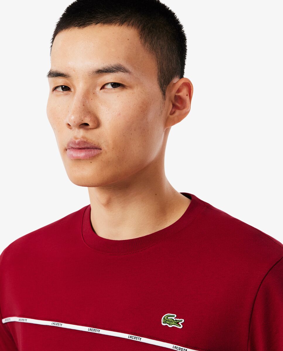 Camiseta de hombre de algodón de manga corta - Lacoste - Burdeos Burdeos-3
