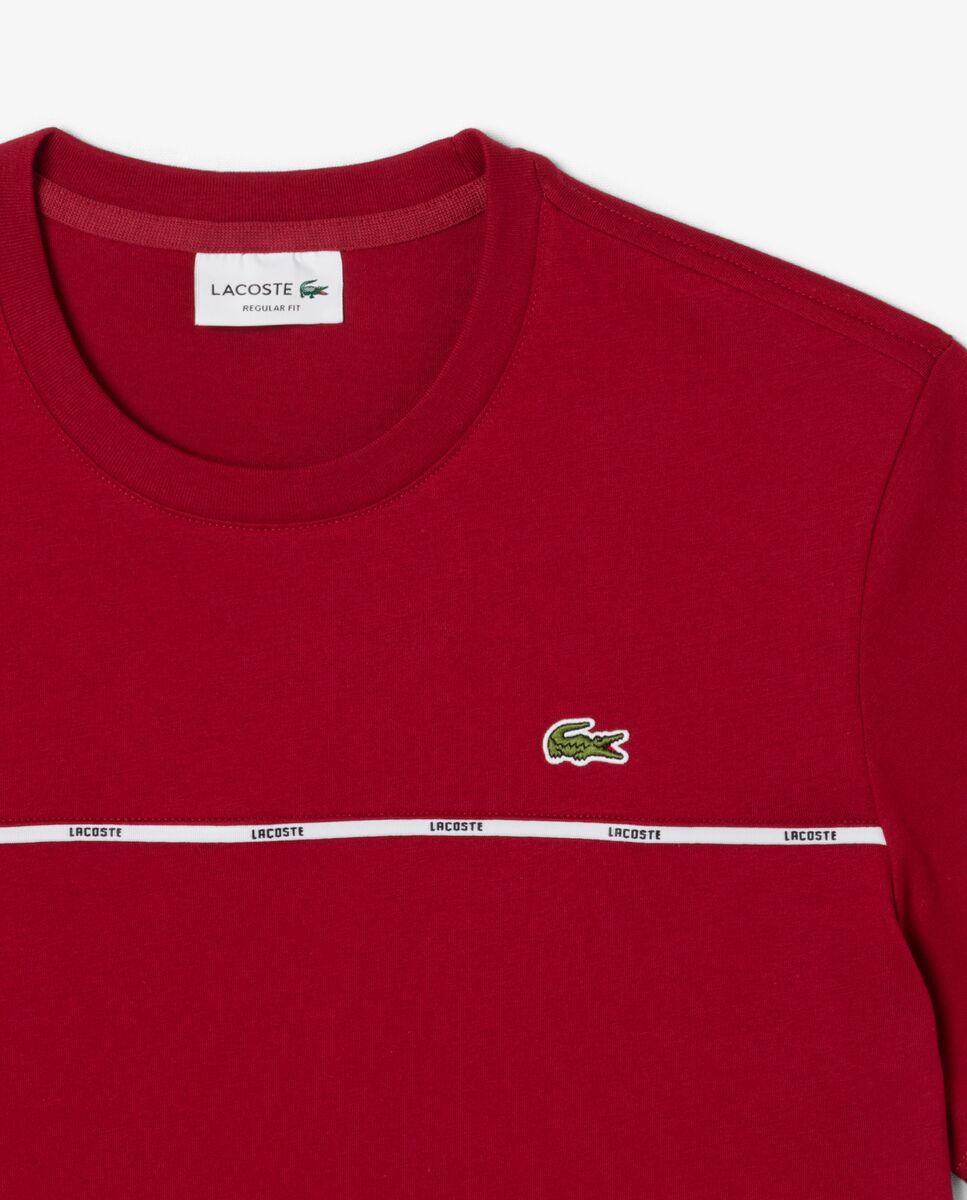 Camiseta de hombre de algodón de manga corta - Lacoste - Burdeos Burdeos-5