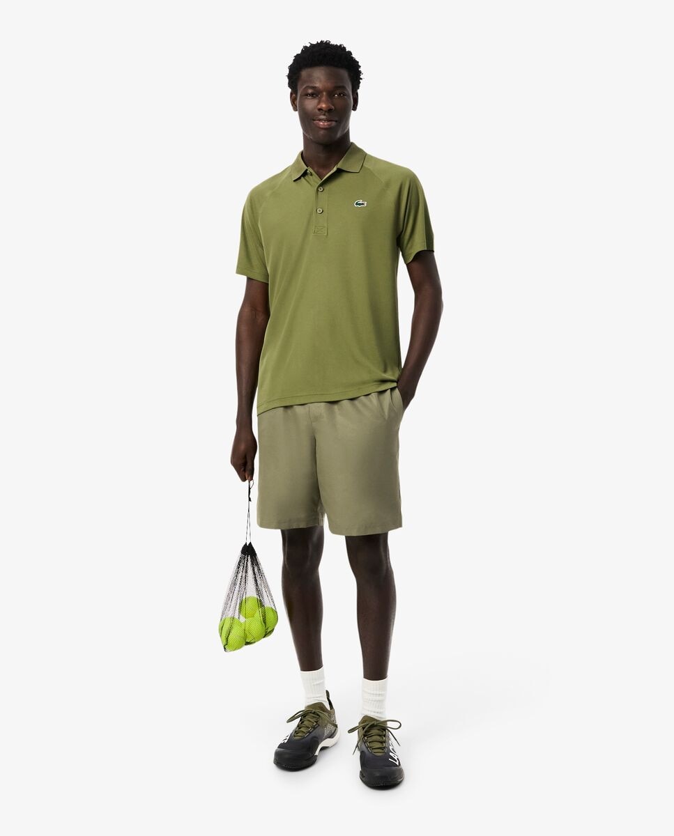 Pantalón de hombre corto de tenis de tafetán de rombos ligero - Lacoste - Verde militar Verde militar-1