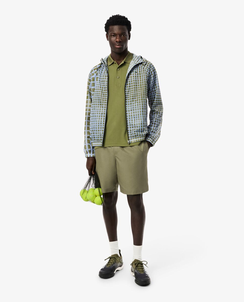 Pantalón de hombre corto de tenis de tafetán de rombos ligero - Lacoste - Verde militar Verde militar-4