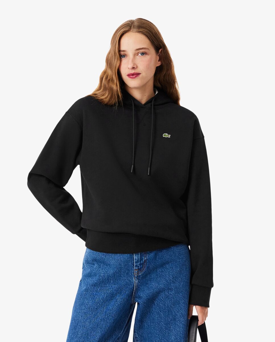 Lacoste - Sudadera de mujer con capucha de felpa oversized.