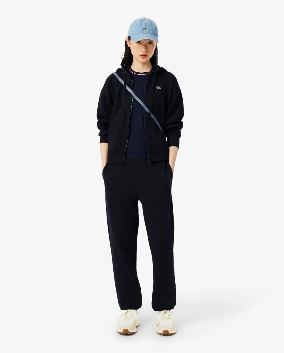 Pantalón de mujer de chándal de piqué - Lacoste - Azul marino Azul marino-1