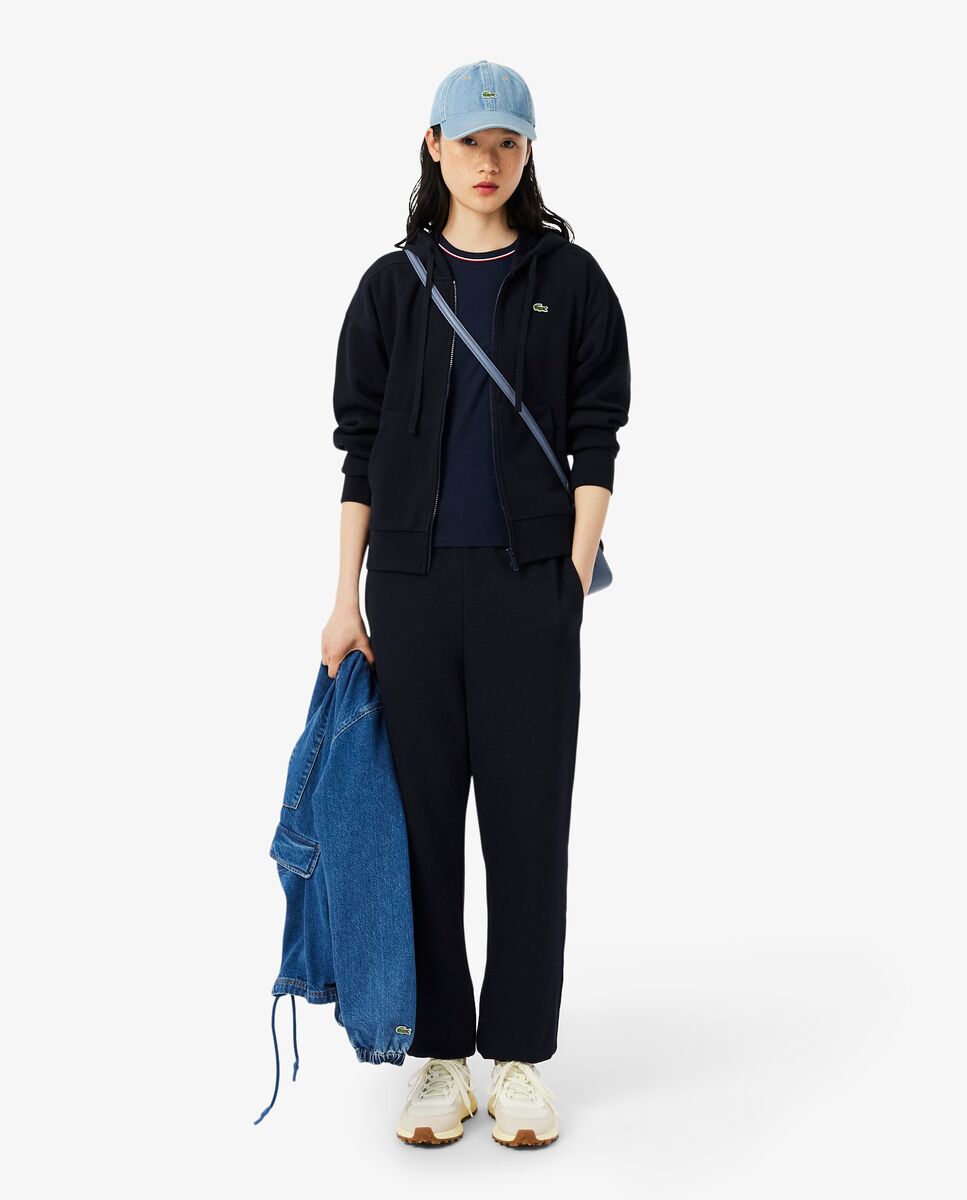 Pantalón de mujer de chándal de piqué - Lacoste - Azul marino Azul marino-4