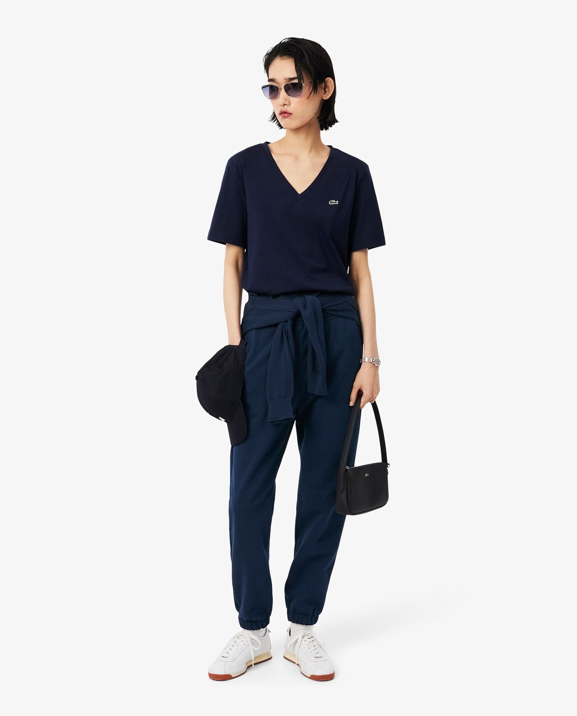 Pantalón de mujer de chándal de felpa - Lacoste - Azul marino Azul marino-4