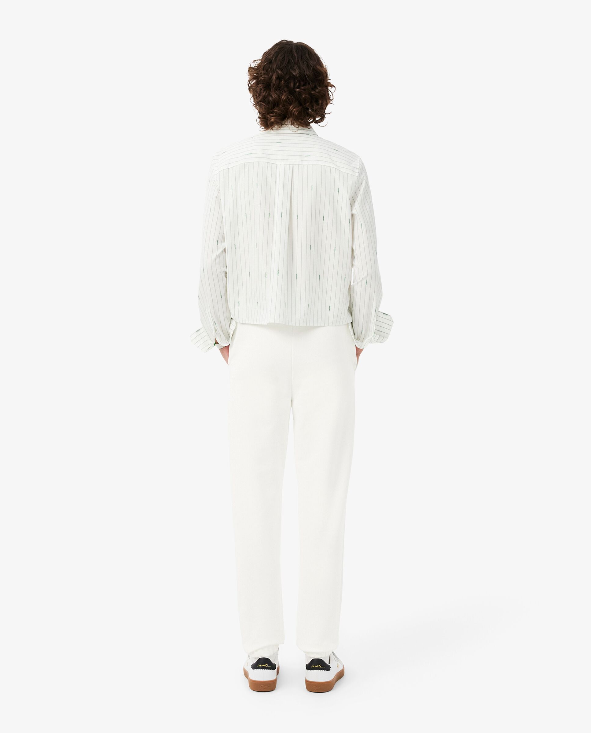 Pantalón de mujer de chándal de felpa - Lacoste - Blanco Blanco-2