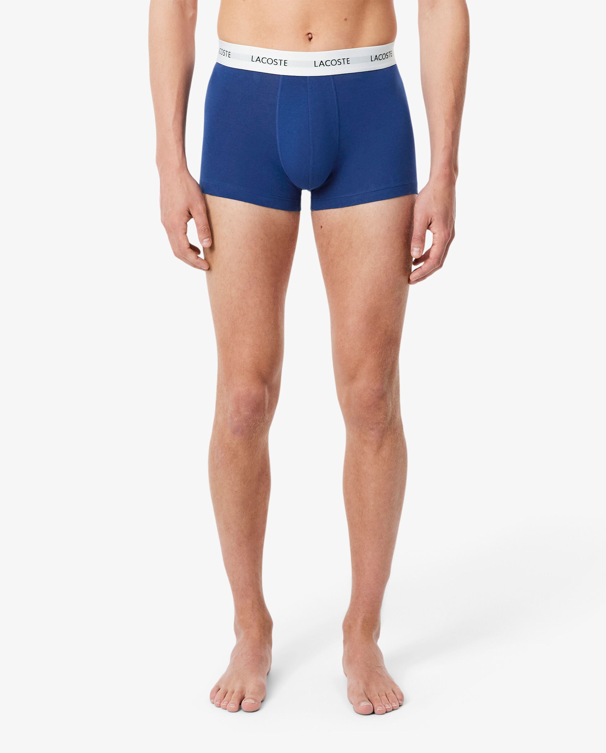 Pack de 3 calzoncillos de algodón con logo en la cintura - Lacoste - Azul Océano Azul Océano-3