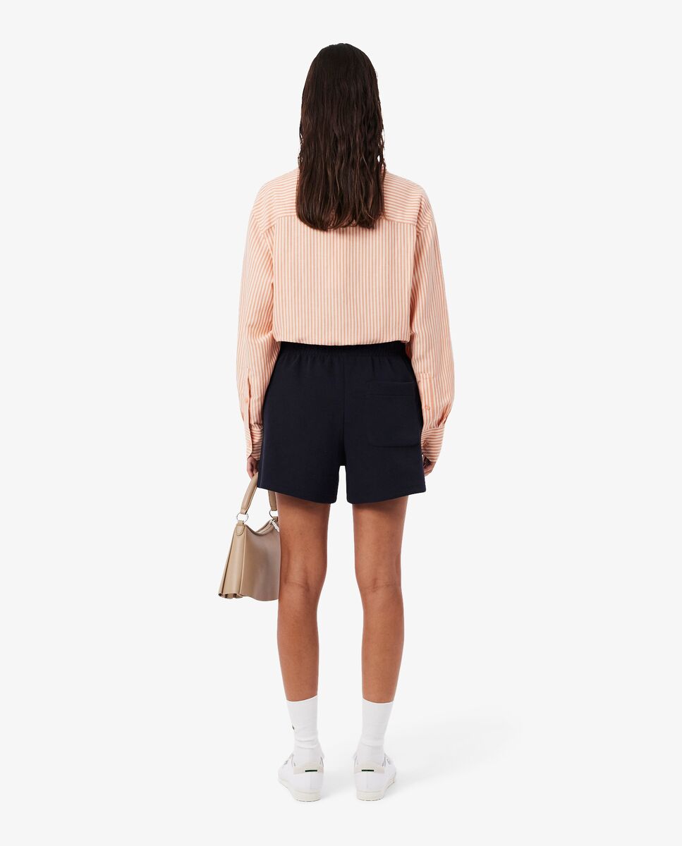 Pantalón de mujer corto de piqué de doble cara - Lacoste - Azul marino Azul marino-3