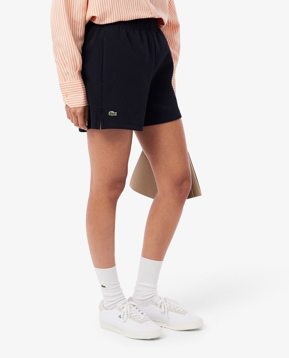 Pantalón de mujer corto de piqué de doble cara - Lacoste - Azul marino Azul marino-4