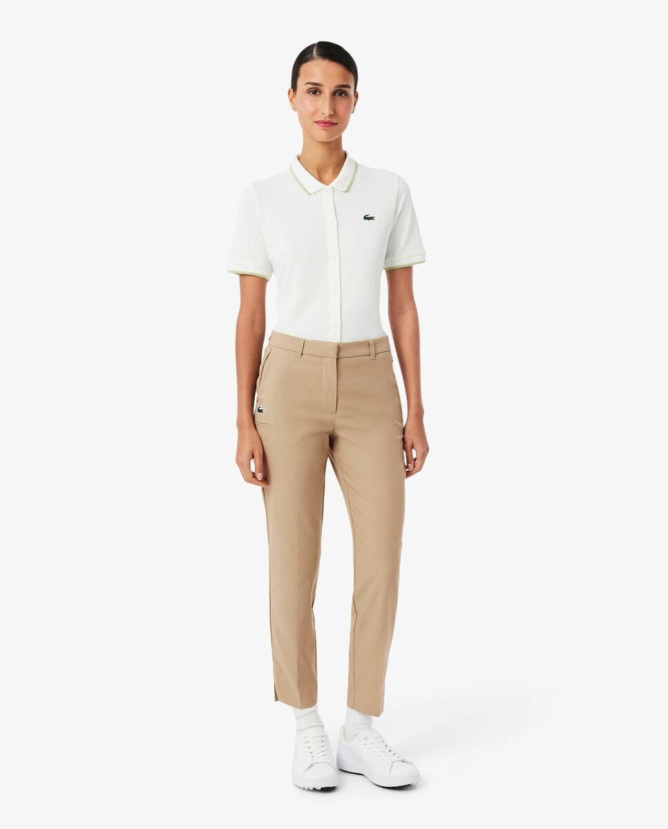 Lacoste - Pantalón de mujer de golf elástico de corte ajustado Ultra-Dry.