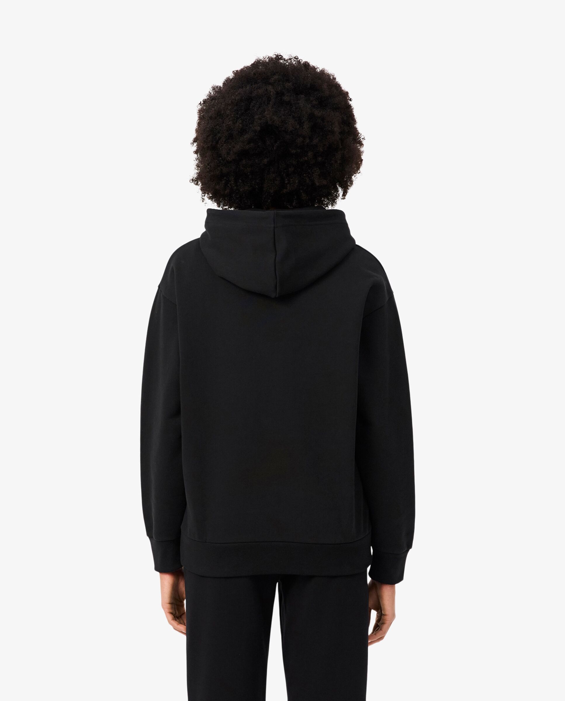 Sudadera de mujer con capucha de felpa oversized - Lacoste - Negro Negro-2
