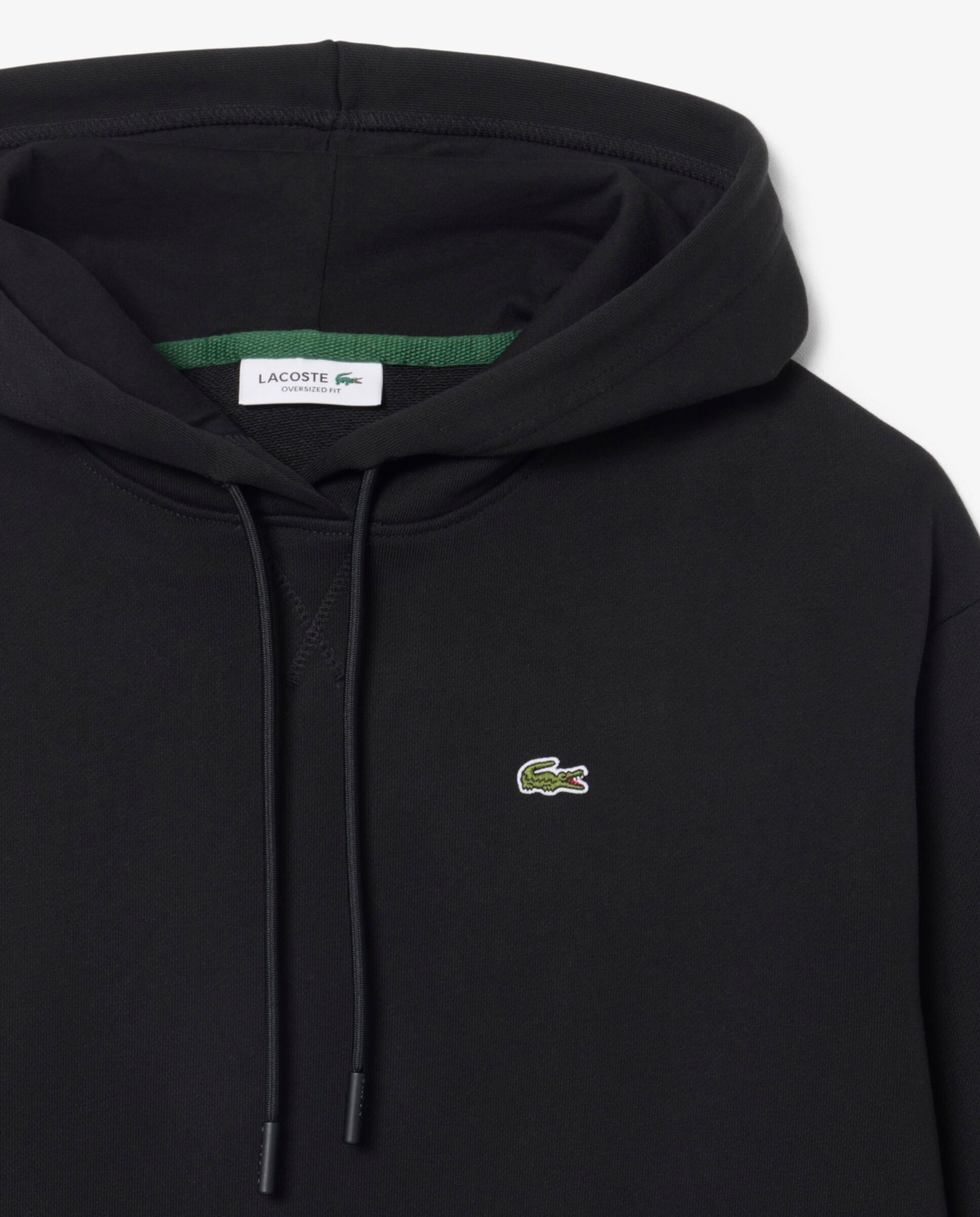Sudadera de mujer con capucha de felpa oversized - Lacoste - Negro Negro-5