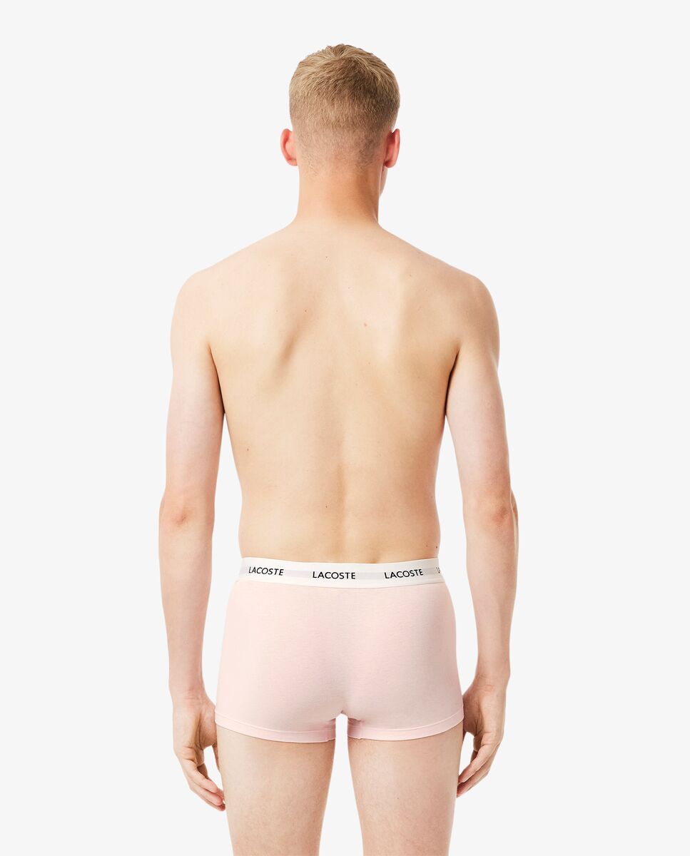 Pack de 3 calzoncillos de algodón con logo en la cintura - Lacoste - Rosa Rosa-2