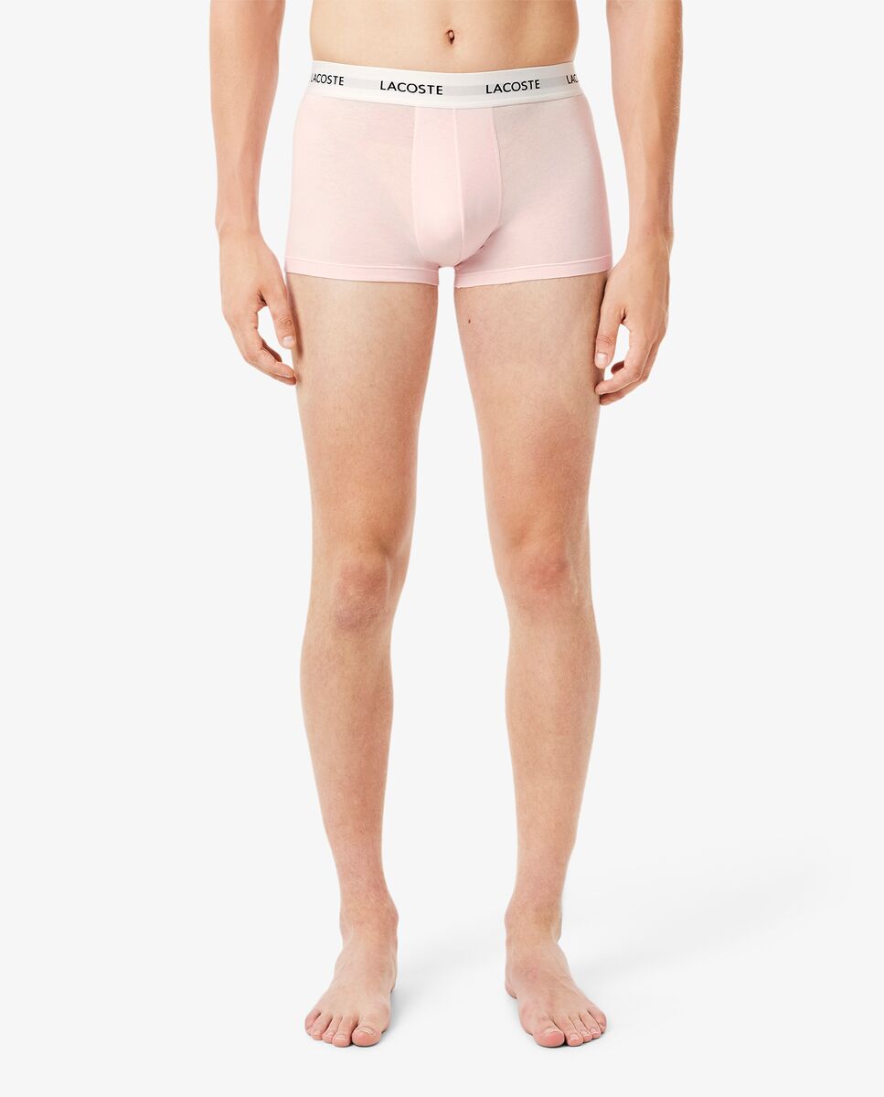 Pack de 3 calzoncillos de algodón con logo en la cintura - Lacoste - Rosa Rosa-3