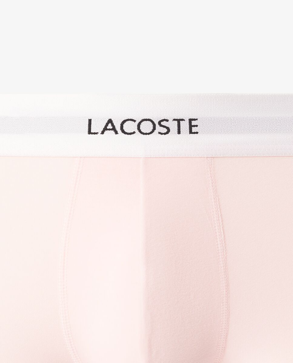Pack de 3 calzoncillos de algodón con logo en la cintura - Lacoste - Rosa Rosa-5