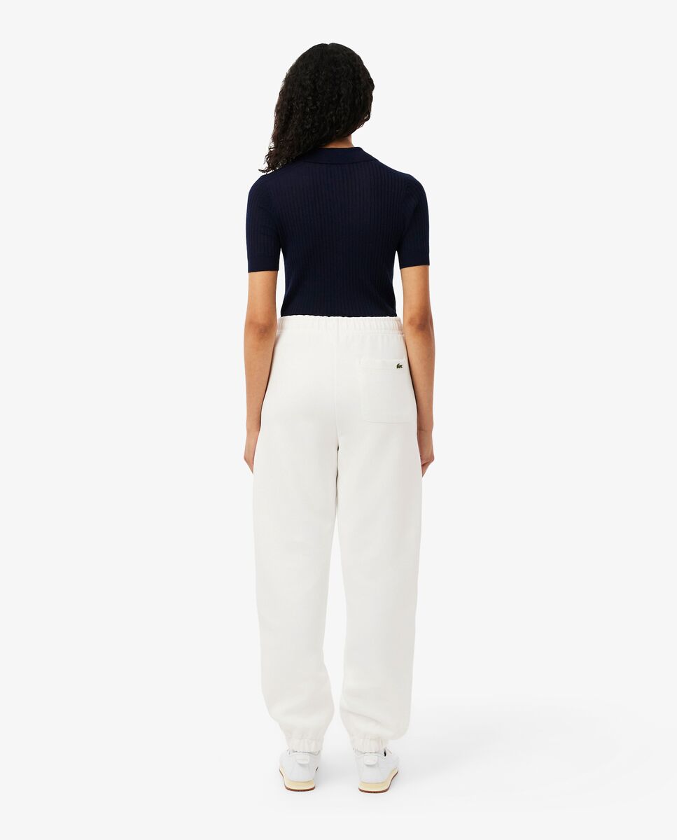 Pantalón de mujer de chándal de piqué - Lacoste - Blanco Blanco-2