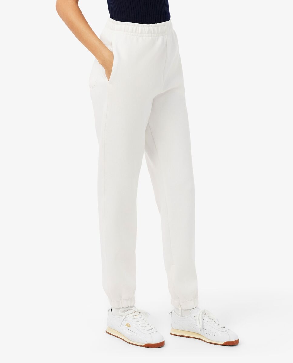 Pantalón de mujer de chándal de piqué - Lacoste - Blanco Blanco-3
