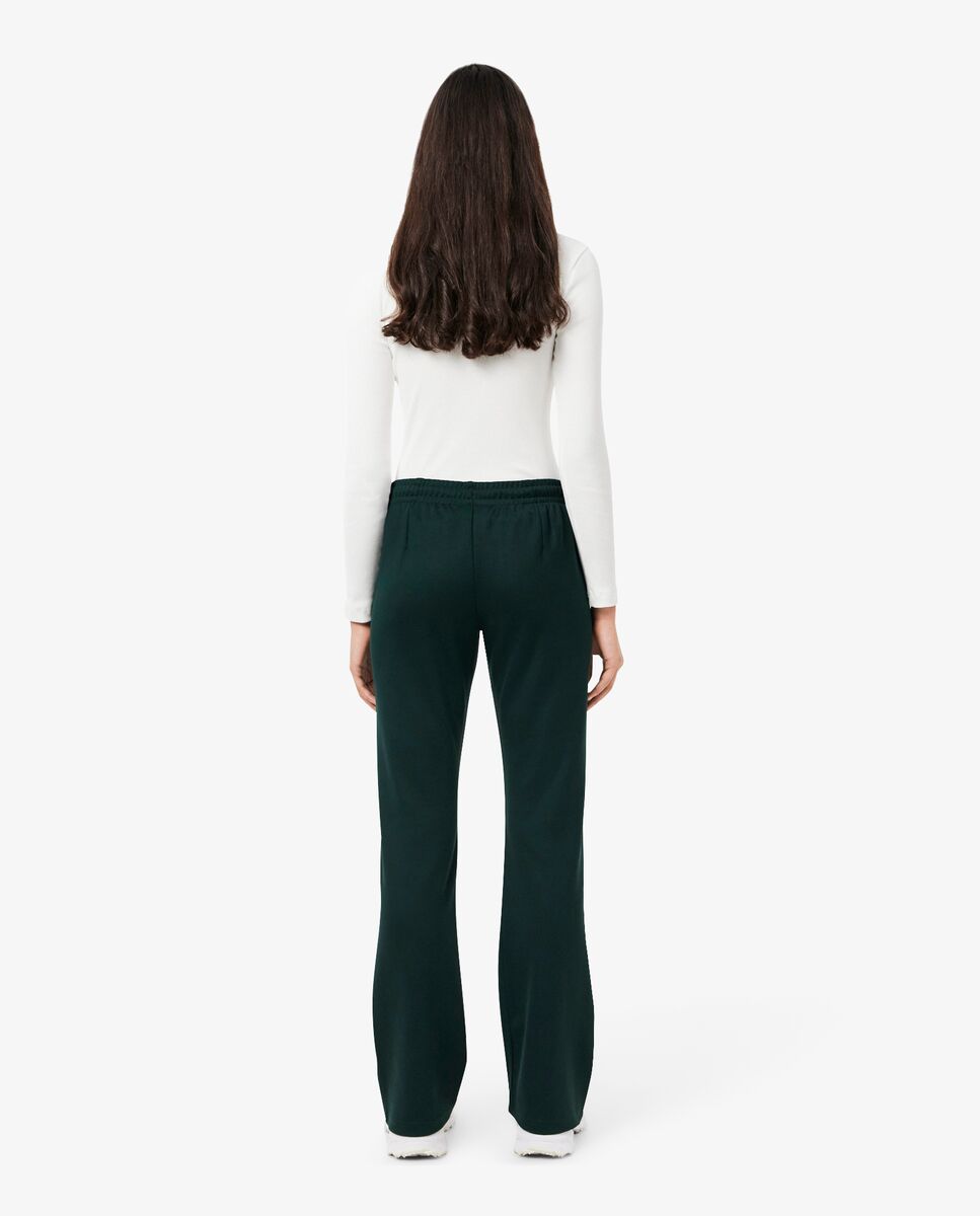 Pantalón de mujer de chándal plisado y acampanado - Lacoste - Verde Verde-2