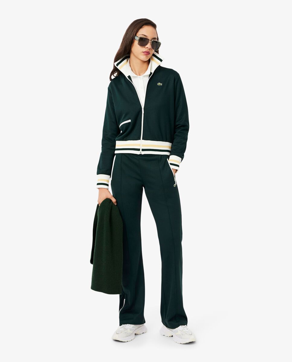 Pantalón de mujer de chándal plisado y acampanado - Lacoste - Verde Verde-4
