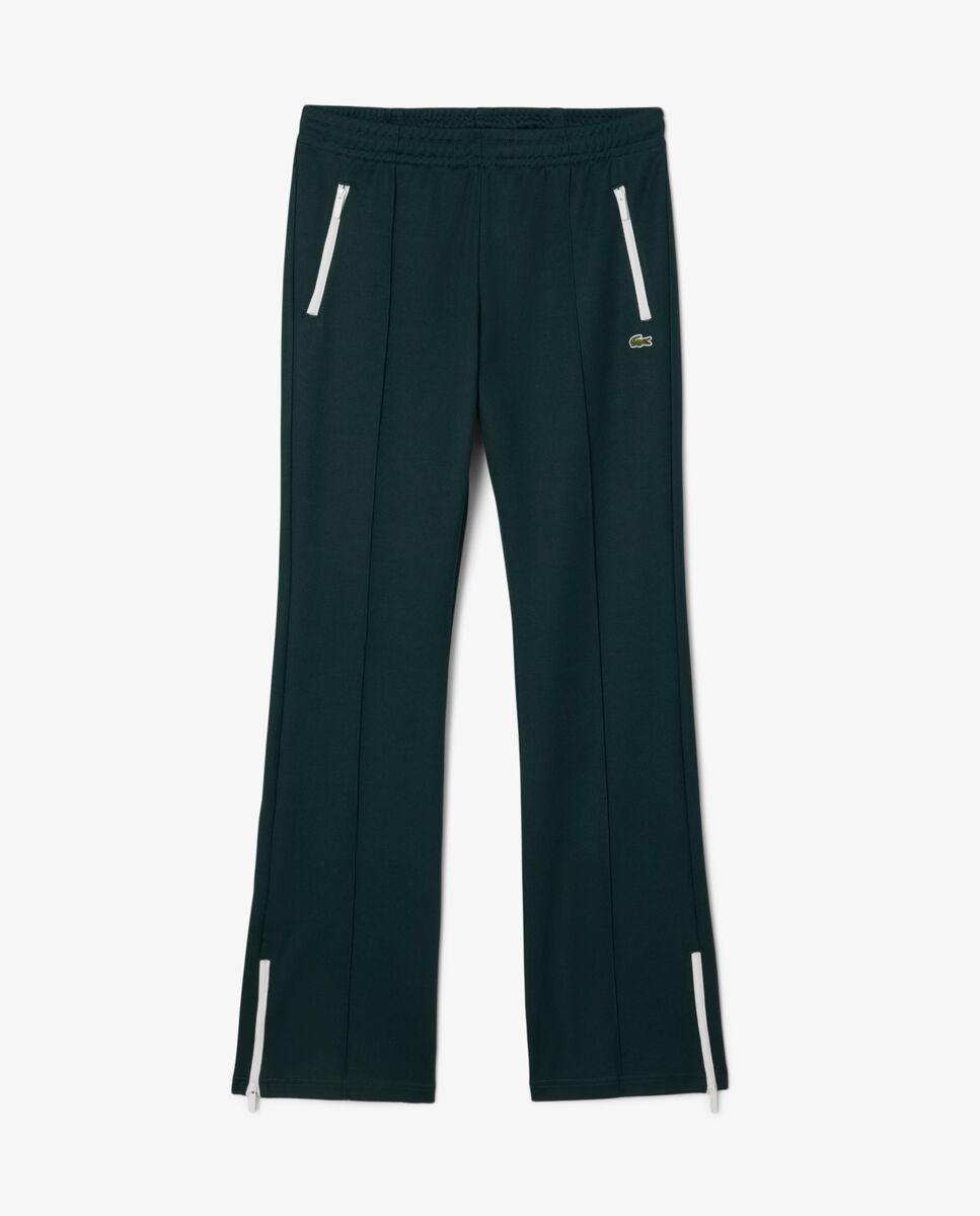 Pantalón de mujer de chándal plisado y acampanado - Lacoste - Verde Verde-6
