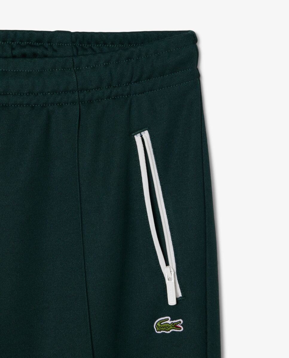 Pantalón de mujer de chándal plisado y acampanado - Lacoste - Verde Verde-5