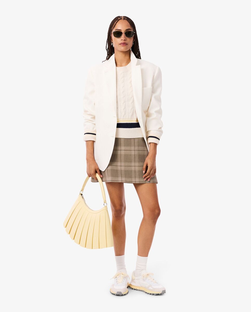 Falda corta de cuadros escoceses hidrófuga - Lacoste - Beige Beige-4