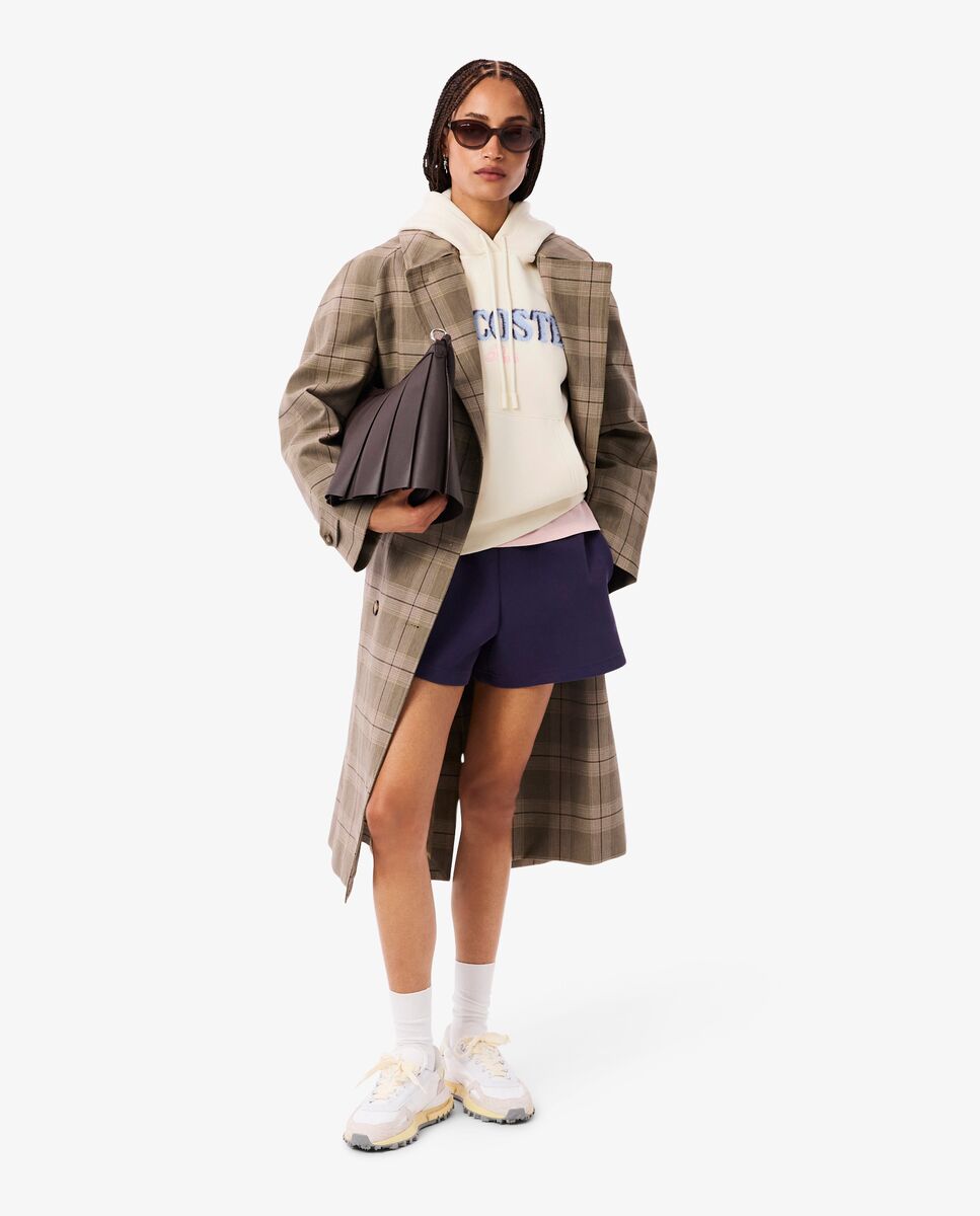 Sudadera de mujer con capucha de felpa con logotipo en - Lacoste - Blanco Blanco-4