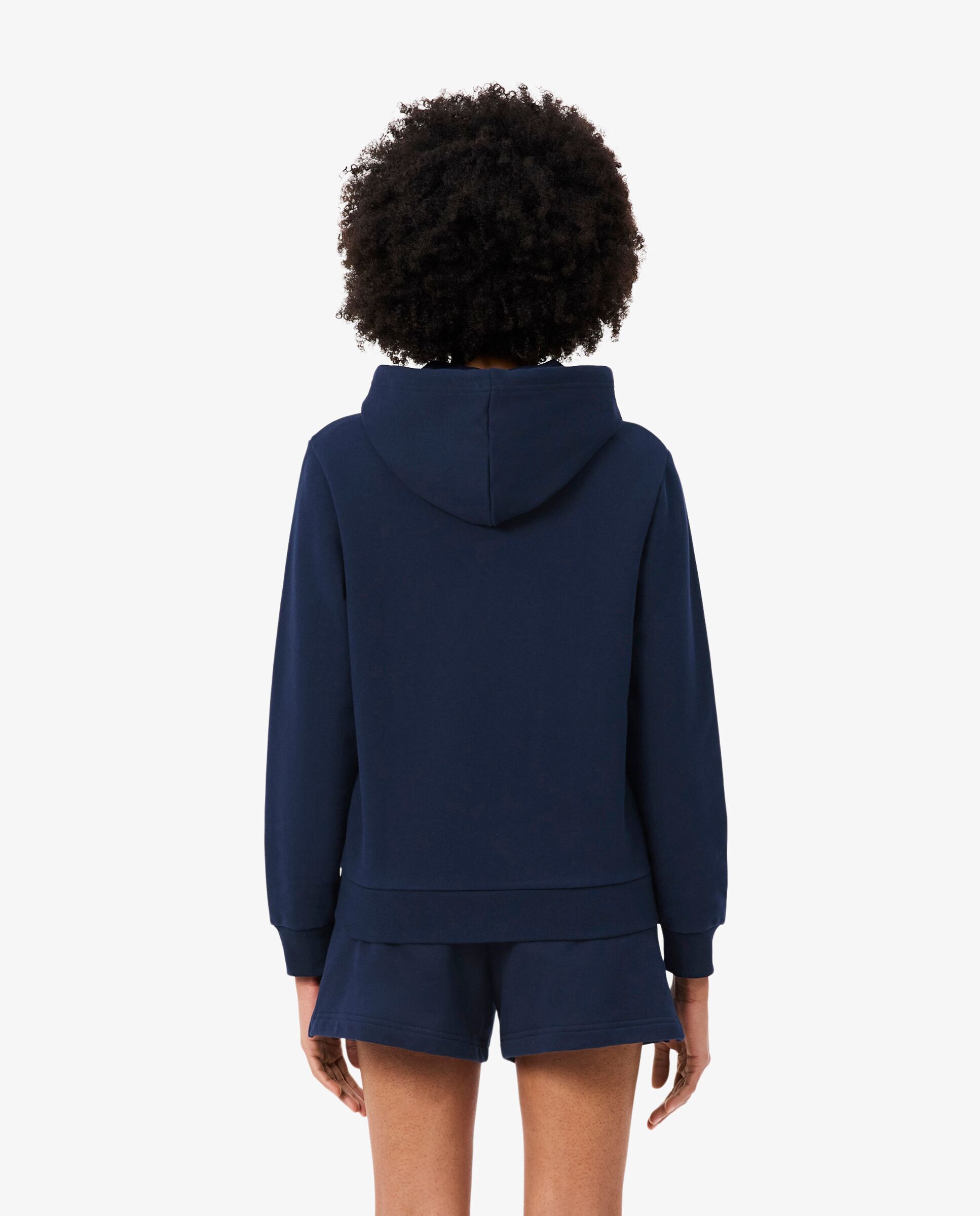 Sudadera de mujer con capucha de felpa con cremallera - Lacoste - Azul marino Azul marino-2