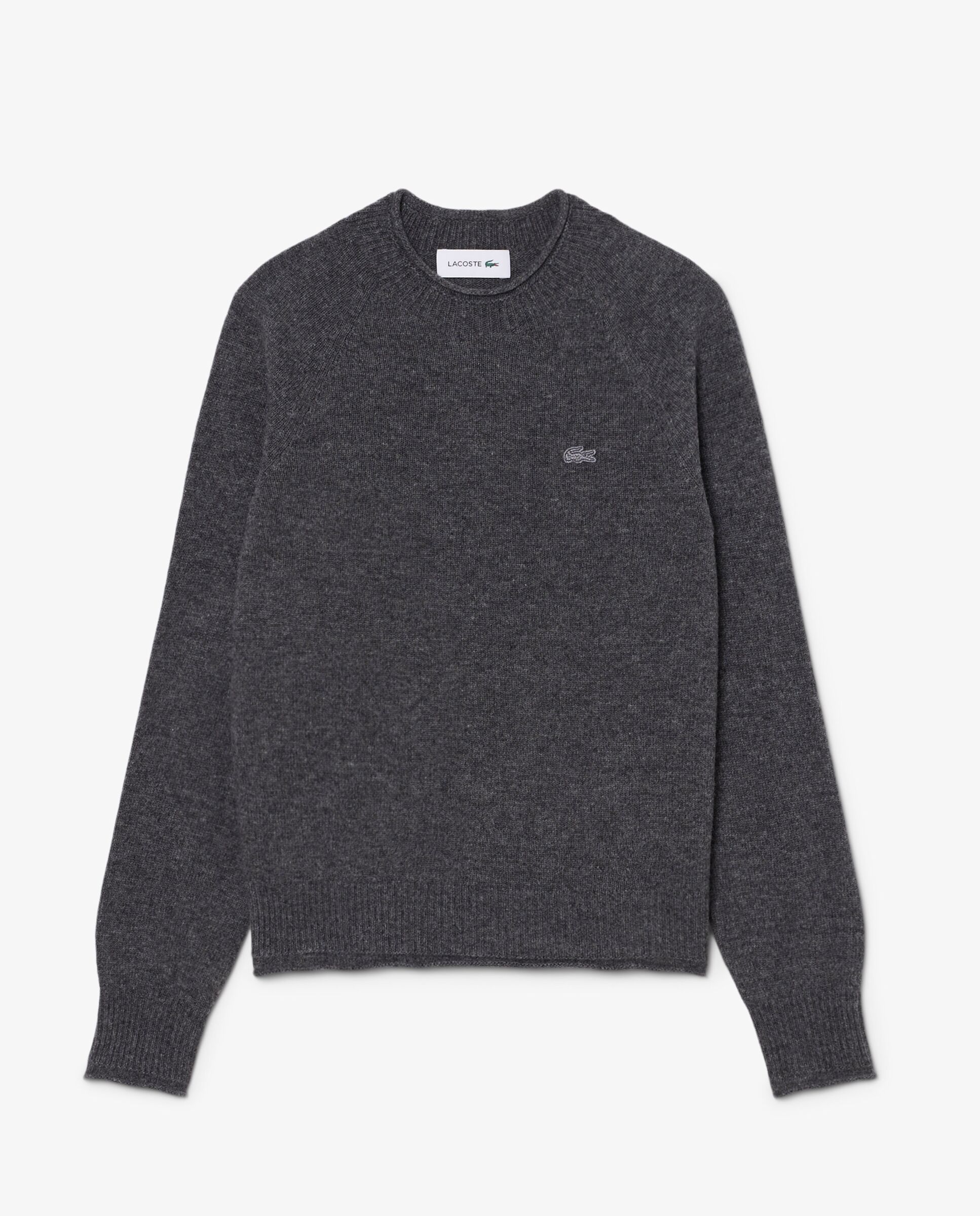 De lana cardada de punto 3d en azul - Lacoste - Gris oscuro Gris oscuro-6